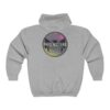Trendy Graphic Zip Hoodie - Vintage Retro Style, Unisex Sweatshirt, Streetwear Fashion, Gift for Music Lovers, Cozy Casual Apparel