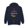 Trendy Graphic Zip Hoodie - Vintage Retro Style, Unisex Sweatshirt, Streetwear Fashion, Gift for Music Lovers, Cozy Casual Apparel